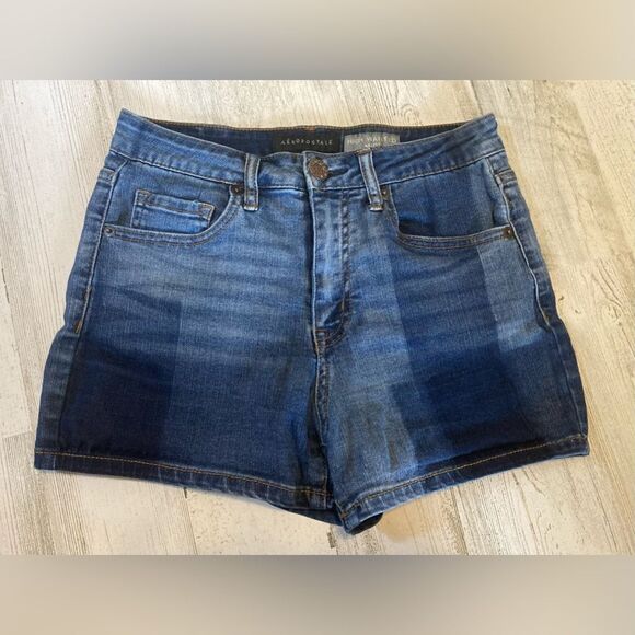 Areopastle Patchwork high waisted jean shorts Size 4 - Picture 5 of 5